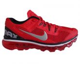 Tênis Nike Air Max 2013 Vermelho e Prata MOD:10750 Lançament