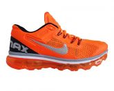 Tênis Nike Air Max 2013 Laranja e Prata MOD:10748 Lançamento