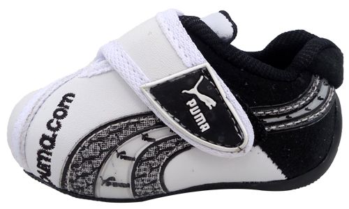 Tênis Puma Bebê Branco e Preto MOD:10311